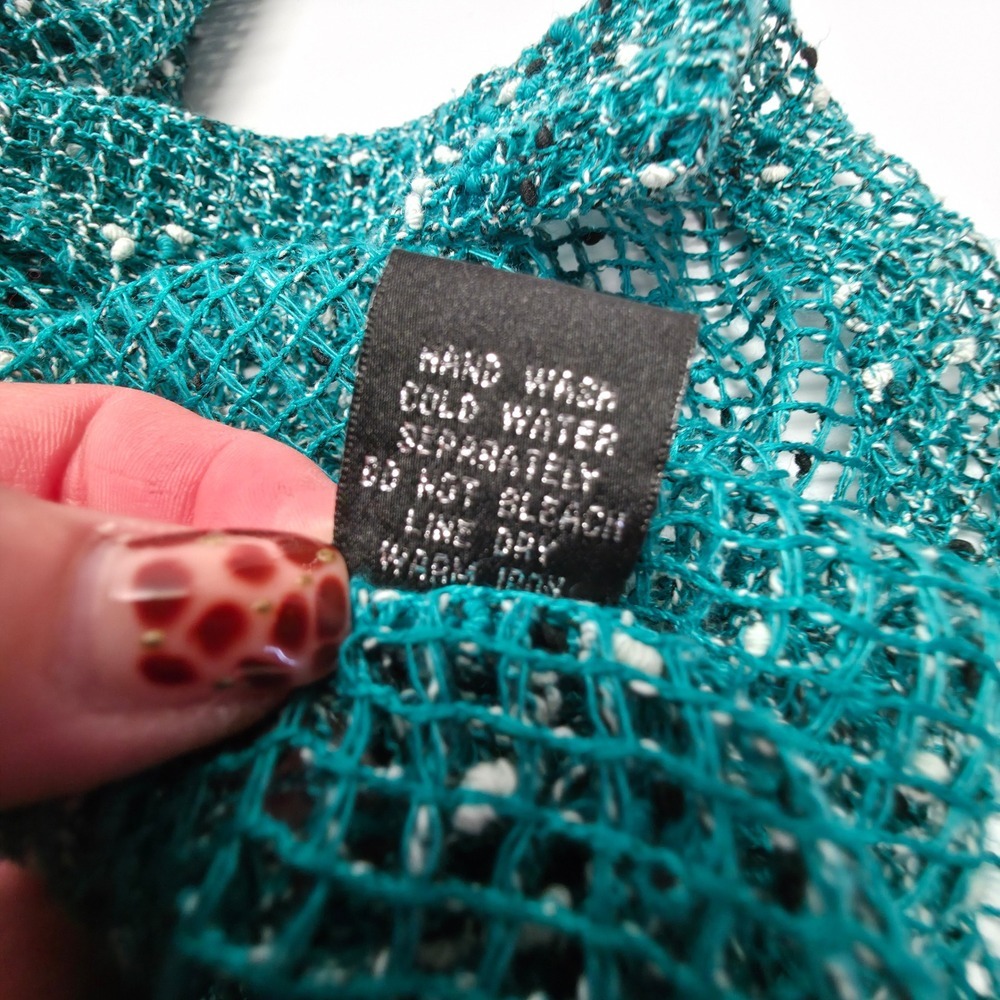 Elegant Teal Women's Sweater - Picture 13 of 16
